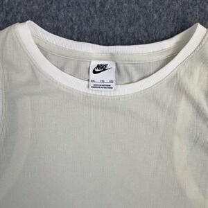 Nike Sportswear Ribbed Crop Tank Womens 2XL Light Bone FN3170-020 Sleeveless